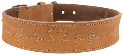 Afbeelding laden in galerijviewer, Trixie halsband hond rustic vetleer heartbeat bruin
