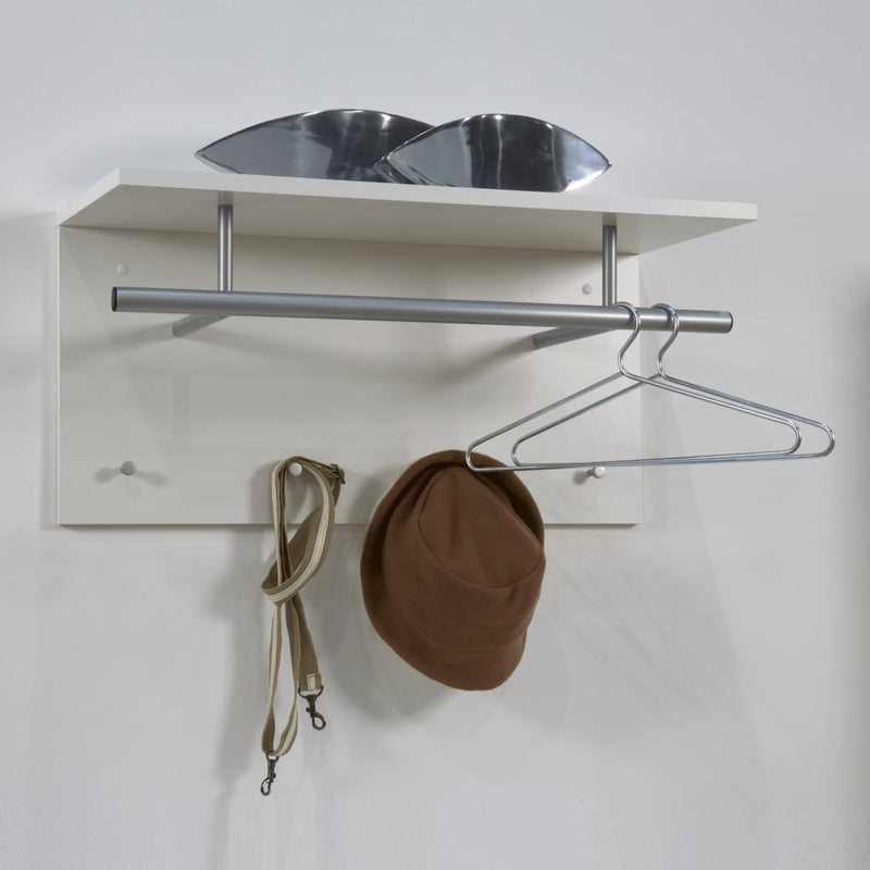 Afbeelding laden in galerijviewer, FMD FMD Wandkapstok 72x29,3x34,5 cm wit
