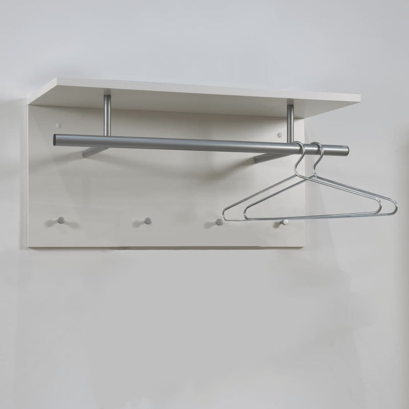 Afbeelding laden in galerijviewer, FMD FMD Wandkapstok 72x29,3x34,5 cm wit

