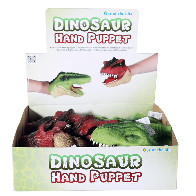 Afbeelding laden in galerijviewer, Dsp handpop dinosaurus, ca. 15 cm. 2 ass
