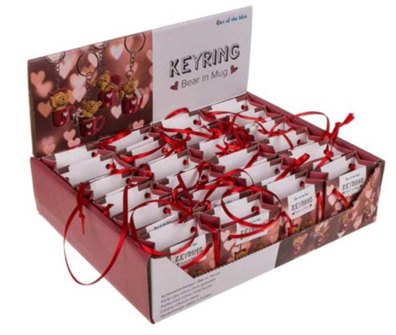 Afbeelding laden in galerijviewer, Ootb beer in mok sleutelhanger polyresin 4cm in cadeauzakje

