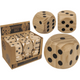 Dsp houten dobbelstenen. ca. 6x6 cm. 12