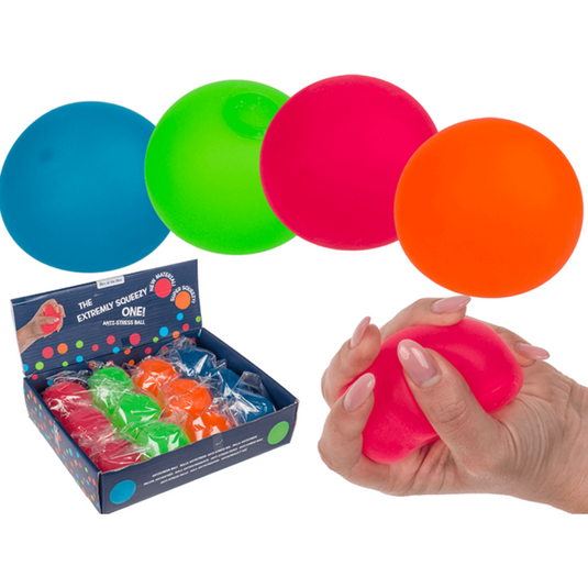 Dsp. ultrazachte antistressbal neon. 6 c