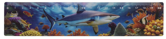 Dsp lineaal zeedieren, 21 cm. 12 ass.