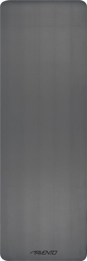 Avento fitnessmat - yogamat - grijs - antislip - ca. 183 x 61 cm - draagriem