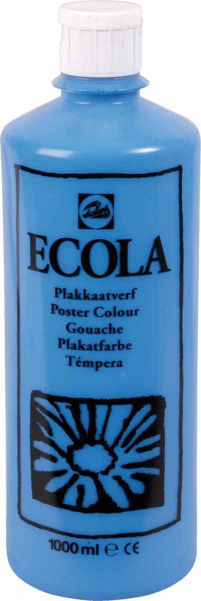 Talens ecola plakkaatverf 501 lichtblauw (cyaan) 1000ml