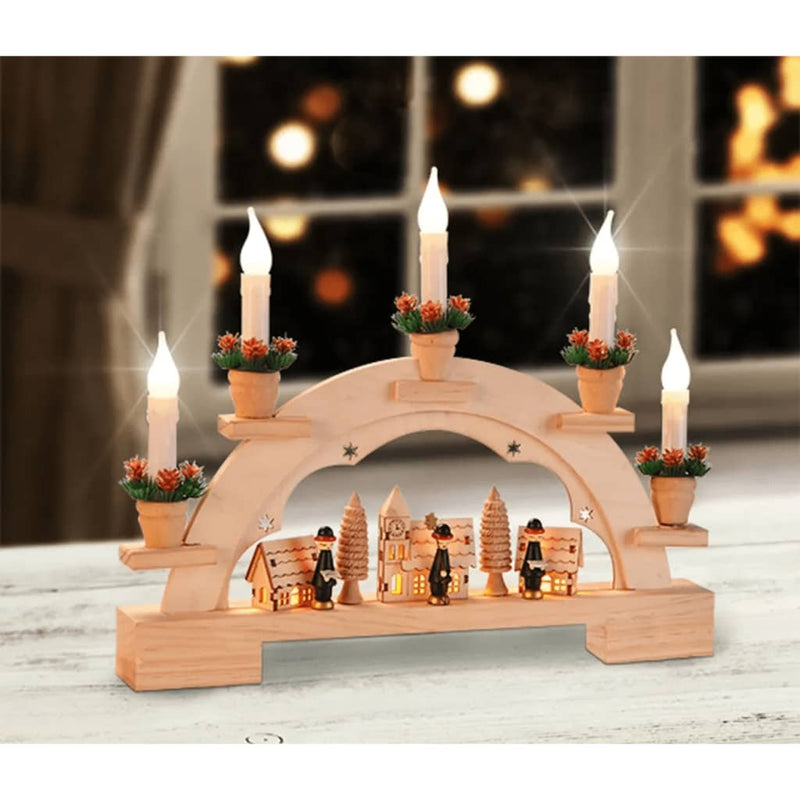 Afbeelding laden in galerijviewer, HI HI Kerstboog met verlichting
