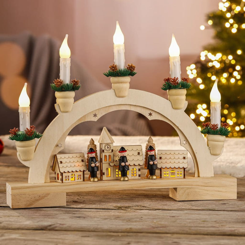 Afbeelding laden in galerijviewer, HI HI Kerstboog met verlichting
