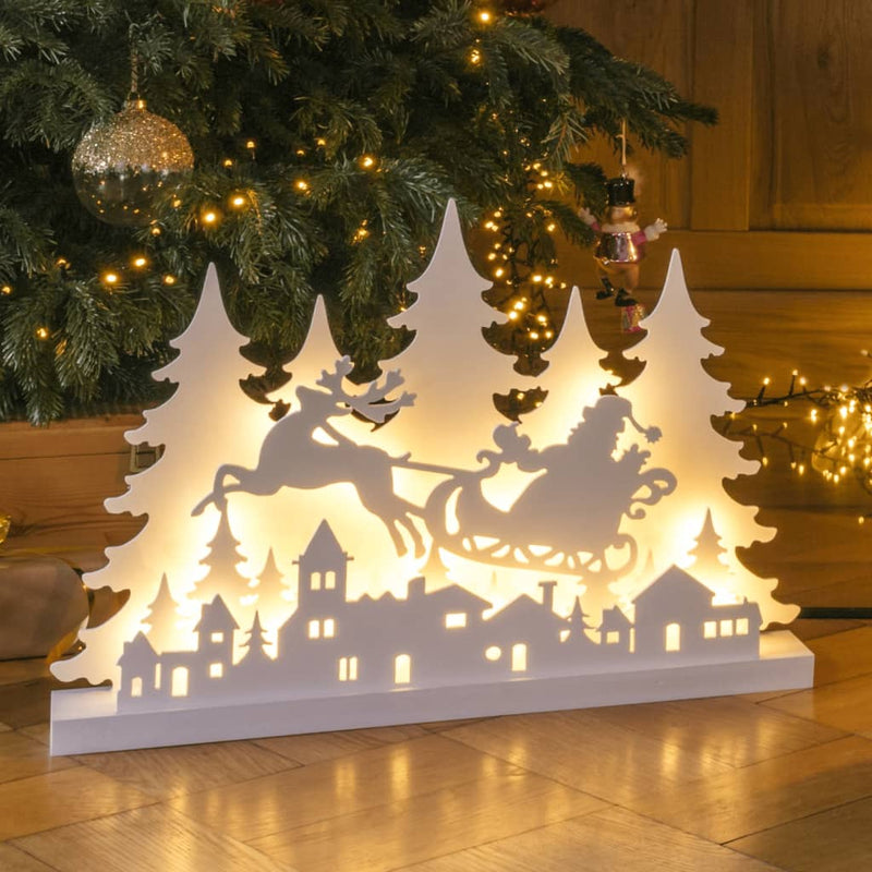 Afbeelding laden in galerijviewer, HI HI Kerstverlichting silhouet met enkel rendier LED hout
