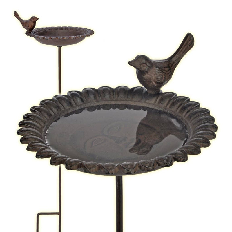 Afbeelding laden in galerijviewer, HI HI Vogelbadje drinkbak gietijzer bruin
