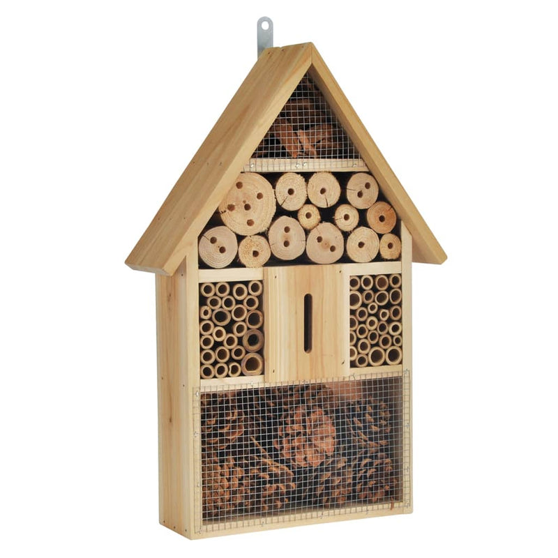Afbeelding laden in galerijviewer, HI HI Insectenhotel 31x10x48 cm hout naturel
