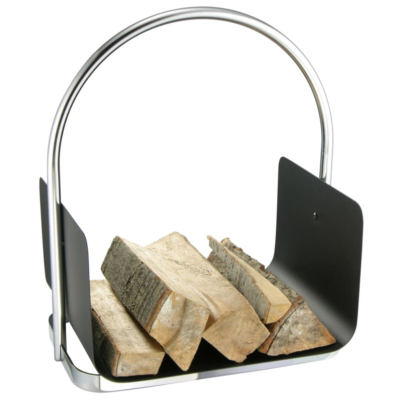 Afbeelding laden in galerijviewer, Hi brandhouthouder 40,5x30x47 cm zilverkleurig
