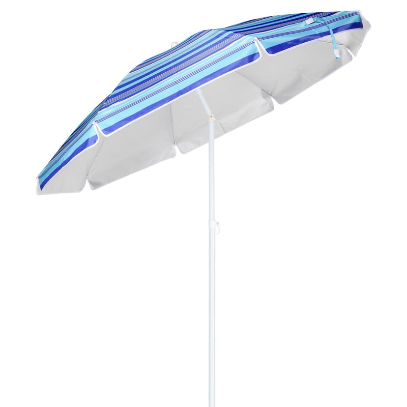 Afbeelding laden in galerijviewer, Hi strandparasol 200 cm gestreept blauw
