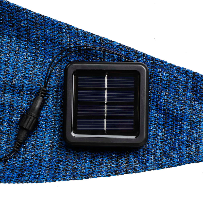 Afbeelding laden in galerijviewer, HI HI Zonnezeil met 100 LED's 3,6x3,6x3,6 m lichtblauw
