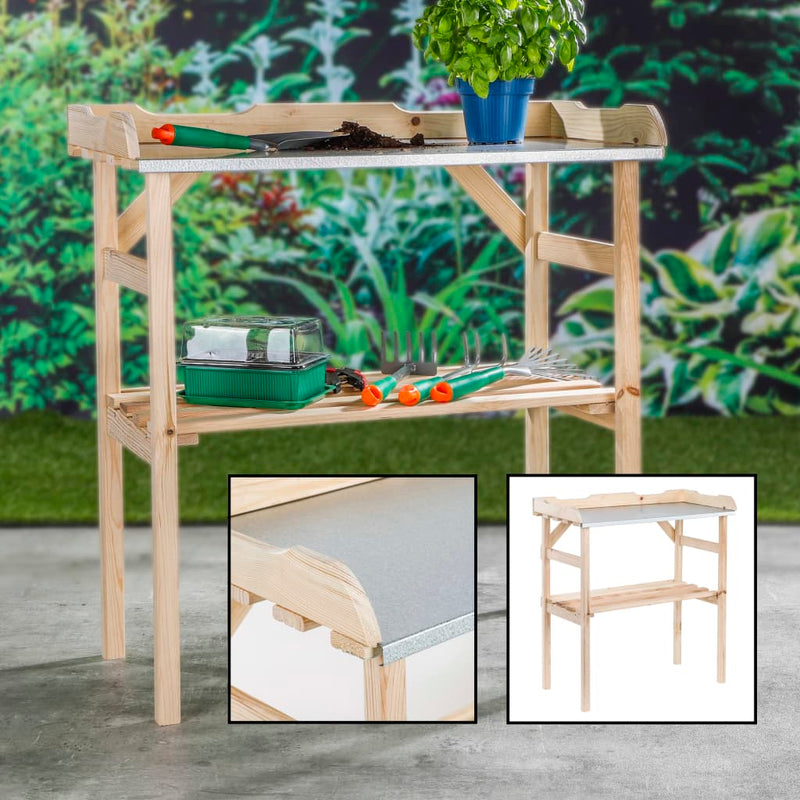 Afbeelding laden in galerijviewer, Hi oppottafel 82x38x78 cm hout
