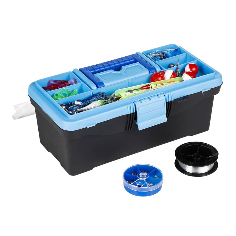 Afbeelding laden in galerijviewer, HI HI Viskoffer met handvat 42 st blauw
