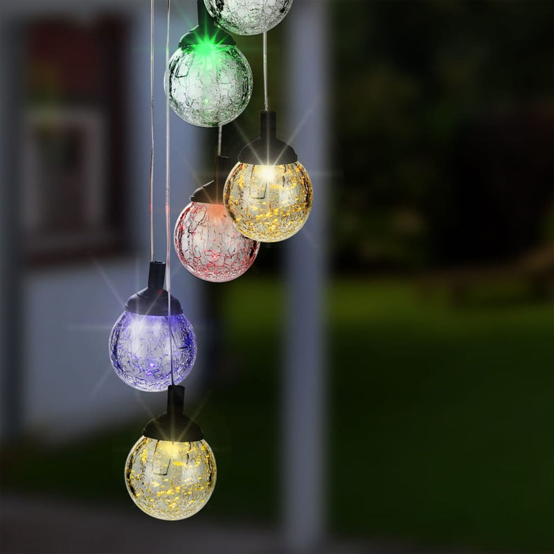 Afbeelding laden in galerijviewer, Hi hi decoratielamp solar led 6 peertjes craquelé glas
