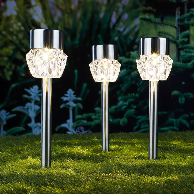 Afbeelding laden in galerijviewer, Hi hi padverlichting solar led 3 st kristal
