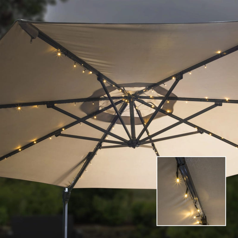 Afbeelding laden in galerijviewer, Hi parasol lichtslinger solar led 130 cm
