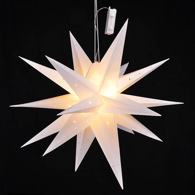 Afbeelding laden in galerijviewer, Hi lampion kerstster led 58 cm
