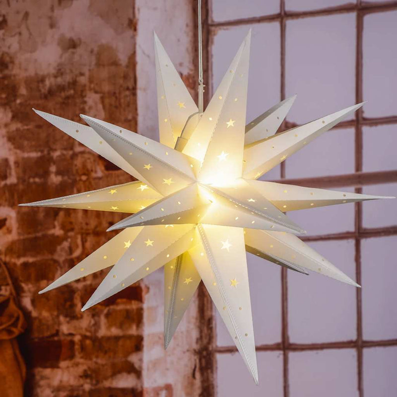 Afbeelding laden in galerijviewer, Hi lampion kerstster led 58 cm
