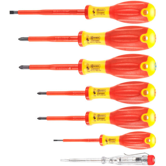 Afbeelding laden in galerijviewer, Connex cox334207 7-delige schroevendraaierset 1kv 2c
