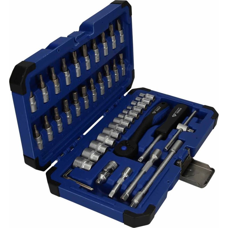 Afbeelding laden in galerijviewer, BRILLIANT TOOLS BRILLIANT TOOLS 45-delige Doppenset 1 4 staal
