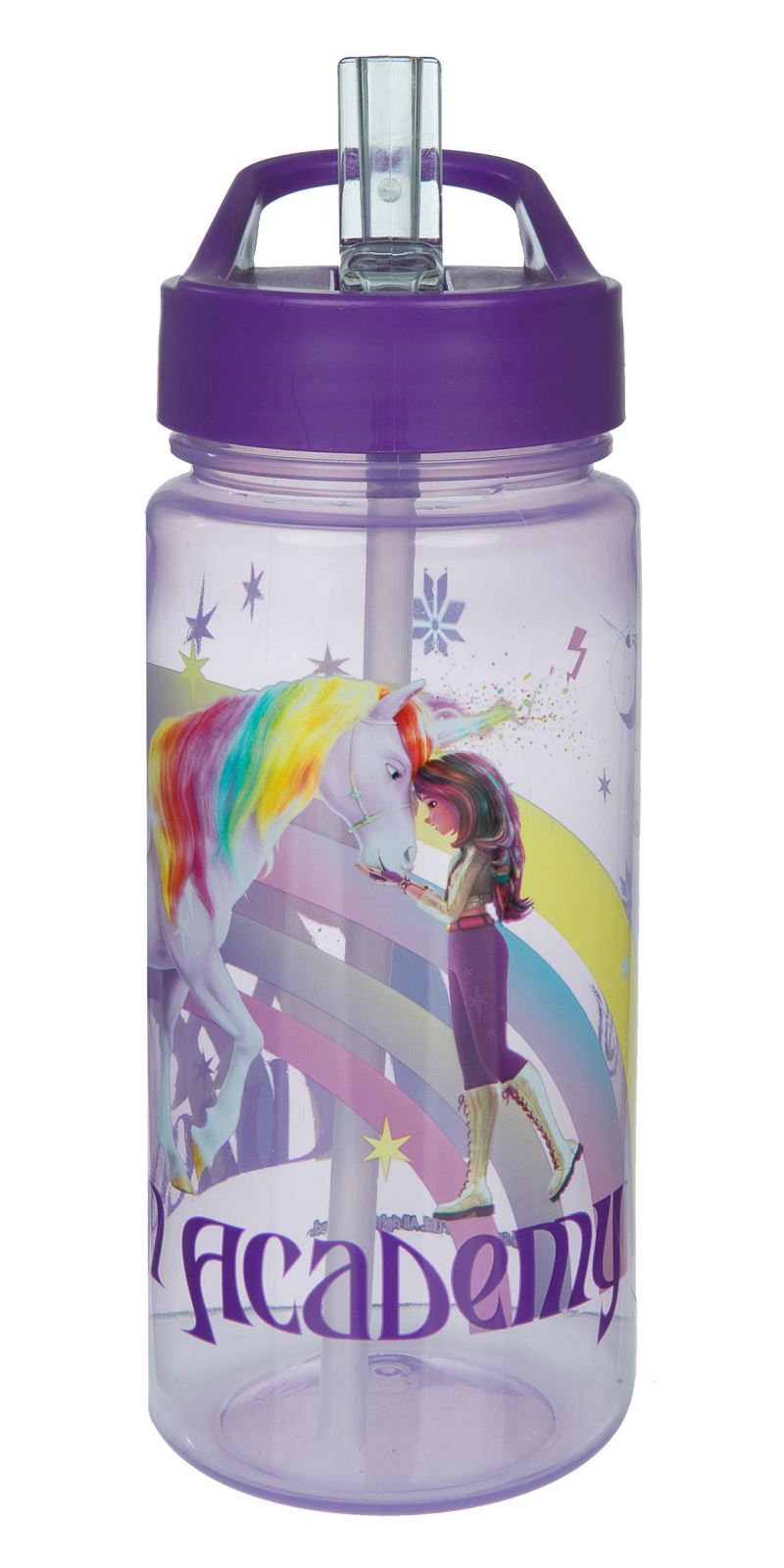 Afbeelding laden in galerijviewer, Undercover unicorn academy drinkbeker 500ml eenhoorn regenboog design.
