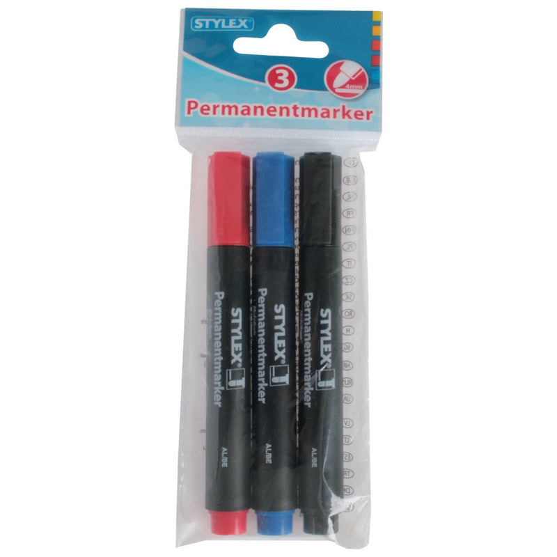 Afbeelding laden in galerijviewer, Stylex permanent markers 3 stuks
