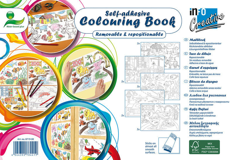 Afbeelding laden in galerijviewer, Van der doelen info notes in-8719-08 kleurboek 300mm x 200mm colouring book

