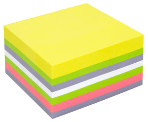 Info notes in-5654-80 75x75mm, 400 blaadjes, 5 kleuren, fsc.