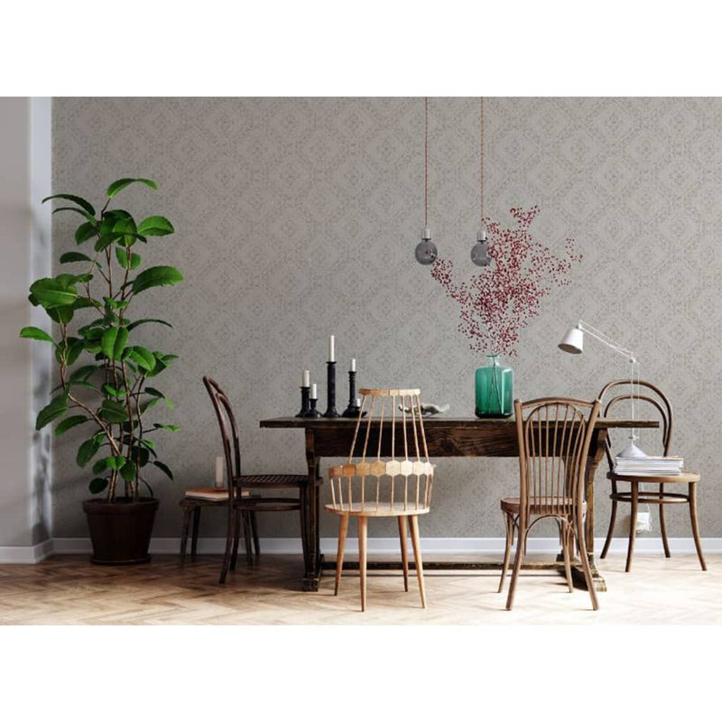 Afbeelding laden in galerijviewer, Noordwand behang topchic tone on tone diamonds metallic beige

