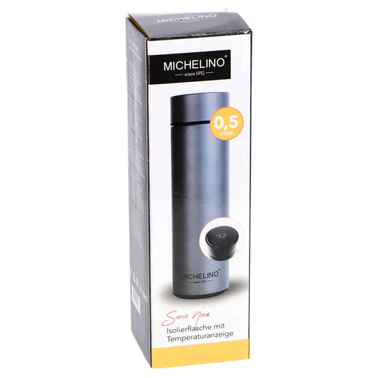 Michelino thermosfles met temperatuur aanduiding 0,5l | 2 stuks