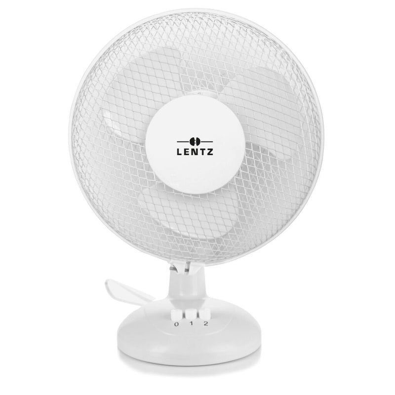 Afbeelding laden in galerijviewer, Lentz tafelventilator 23 cm wit
