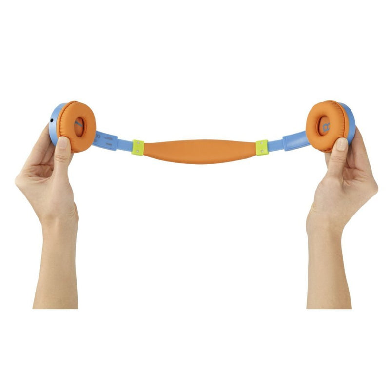 Afbeelding laden in galerijviewer, Hama kids guard on-ear kinderkoptelefoon blauw oranje
