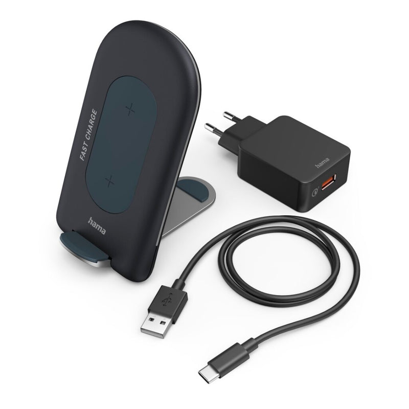 Afbeelding laden in galerijviewer, Hama wireless charger set qi-fc15s 15w draadloos smartphone-oplaadstation gr
