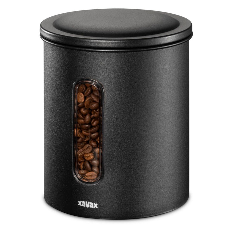 Afbeelding laden in galerijviewer, Xavax koffieblik voor 500 g bonen of 700 g poeder, luchtdicht, aromadicht, zw
