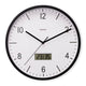 Hama dcf wandklok lanzarote tikt niet + thermometer en hygrometer 35 cm zwart wit