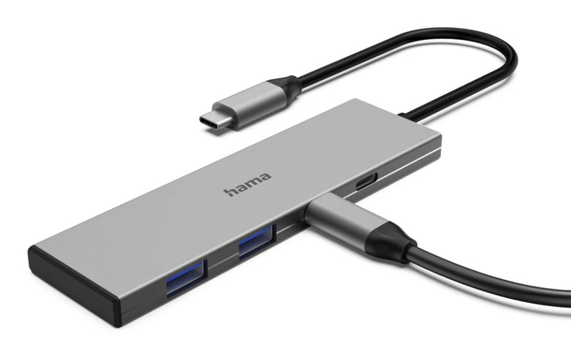 Afbeelding laden in galerijviewer, Hama usb-c-hub 4 ports 2x usb-a 2x usb-c usb 3.2 gen2 10 gbit s pd alu

