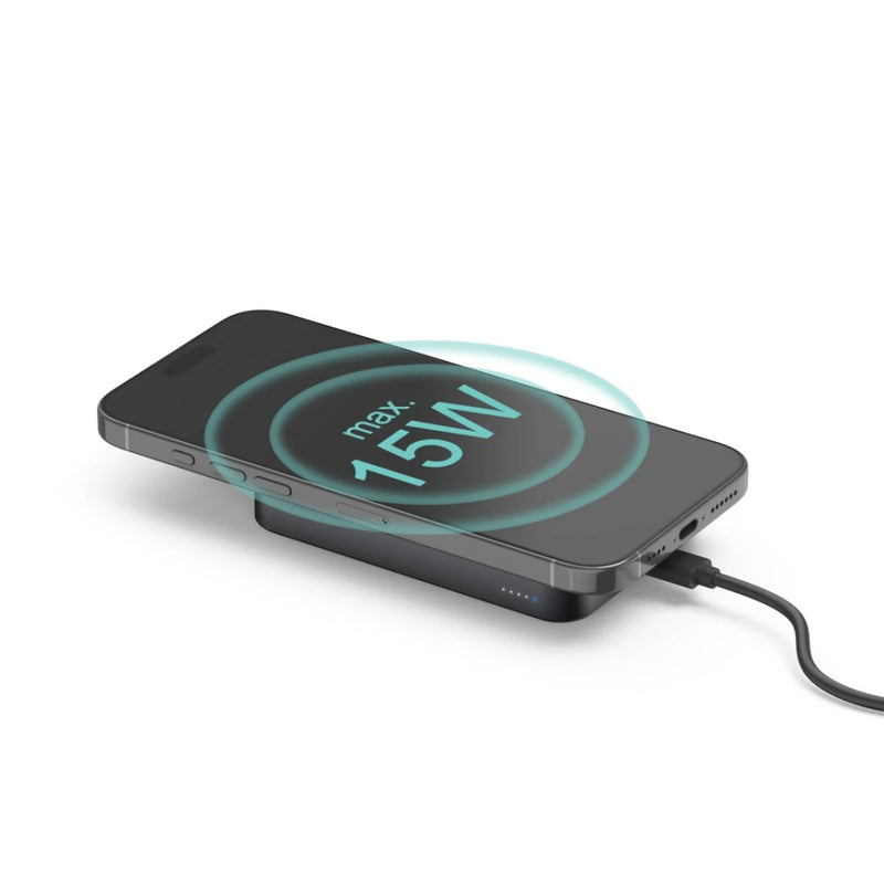 Afbeelding laden in galerijviewer, Hama qi2 wireless power pack 10000mah inductief opladen antraciet

