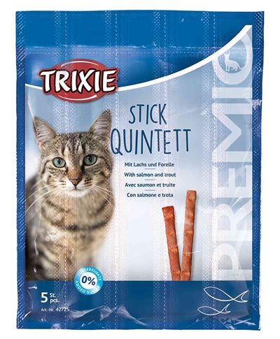 Afbeelding laden in galerijviewer, Trixie premio stick quintett zalm forel
