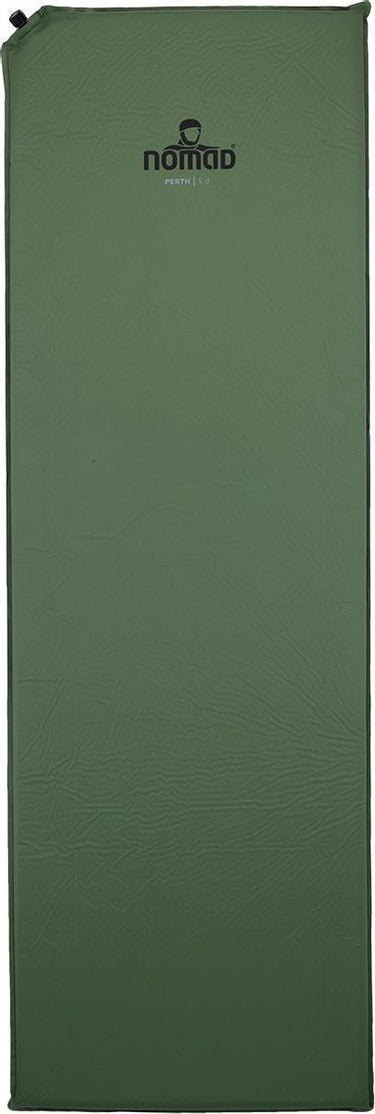 Nomad ® perth 5.0 slaapmat zelfopblazend | 198 x 63 | 5 cm dikte | groen | comfortabel kamperen | incl hoes