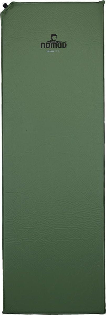 Nomad ® perth 5.0 slaapmat zelfopblazend | 198 x 63 | 5 cm dikte | groen | comfortabel kamperen | incl hoes