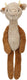Flamingo hondenspeelgoed - bulla stier bruin - pluche - met squeaker - 18 x 13 x 56 cm