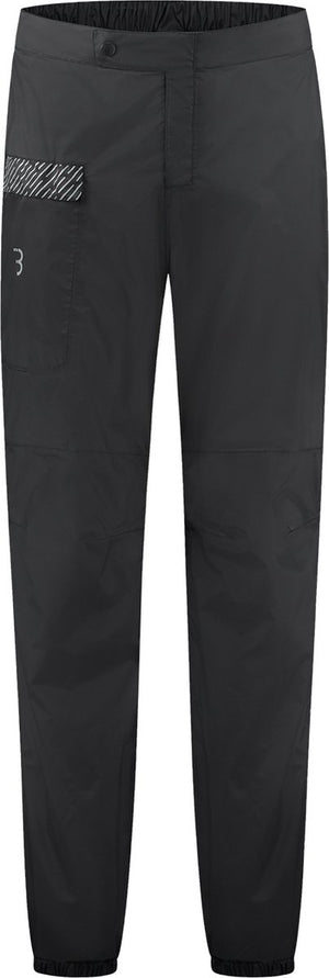 Bbb cycling rainshield waterdichte regenbroek dames en heren - fiets regenbroek met rits - regenpak 10000mm waterdicht en winddicht - zwart - maat xl-xxl - bbw-449
