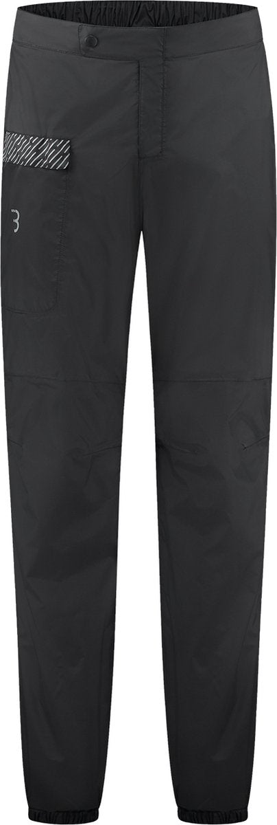 Bbb cycling rainshield waterdichte regenbroek dames en heren - fiets regenbroek met rits - regenpak 10000mm waterdicht en winddicht - zwart - maat xl-xxl - bbw-449