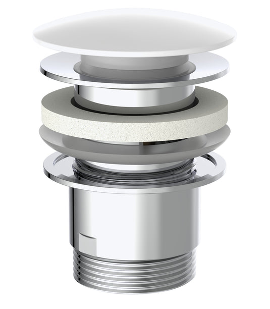 Schutte design clic-clac waste | met overloop | 1 ¼“ x 65 mm | wit - 98807410 98807410