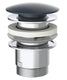 Schutte design clic-clac waste | met overloop | 1 ¼“ x 65 mm| mat zwart - 98807420 98807420
