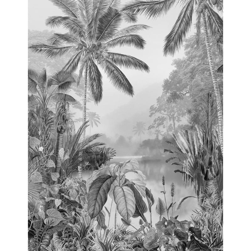 Afbeelding laden in galerijviewer, Komar fotobehang lac tropical black white 200x270 cm
