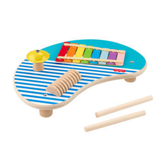 Afbeelding laden in galerijviewer, Fisher-price houten muziektafel - met instrumenten - 3 delig
